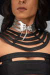 Five and Diamond Desert Cage Collar - Leather Collars FIVE AND DIAMOND 