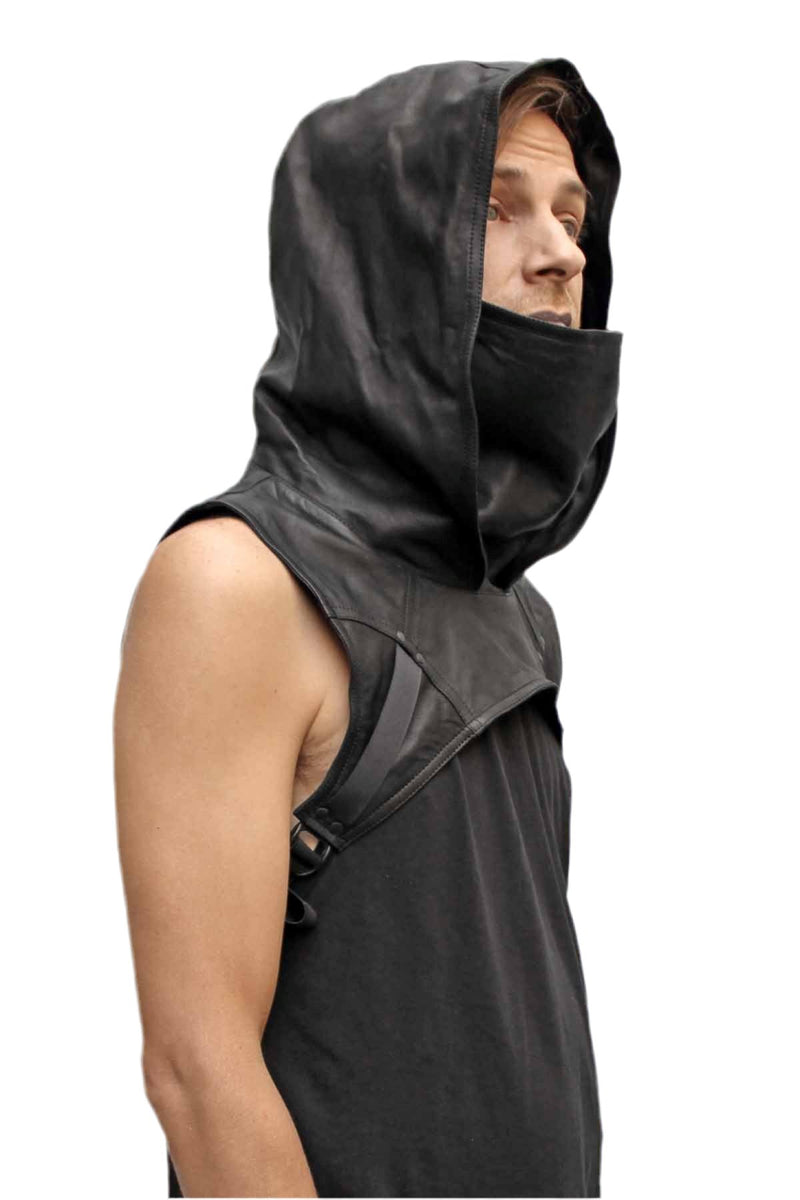 5D x Crisiswear Wasteland Hood - Leather Hood 5D x Crisiswear 