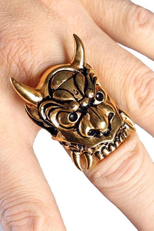 5D x Eyecon Oni Ring - brass Rings Eyecon 