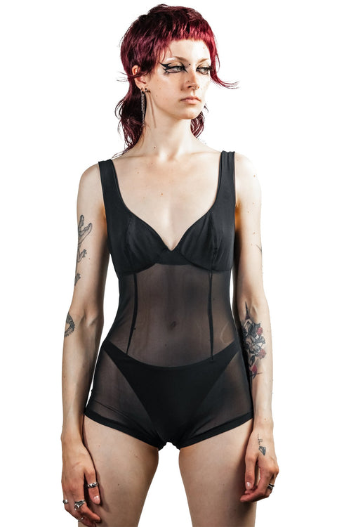 5D x Eyecon Pin-up Playsuit - mesh Jumpsuit FIVE AND DIAMOND 