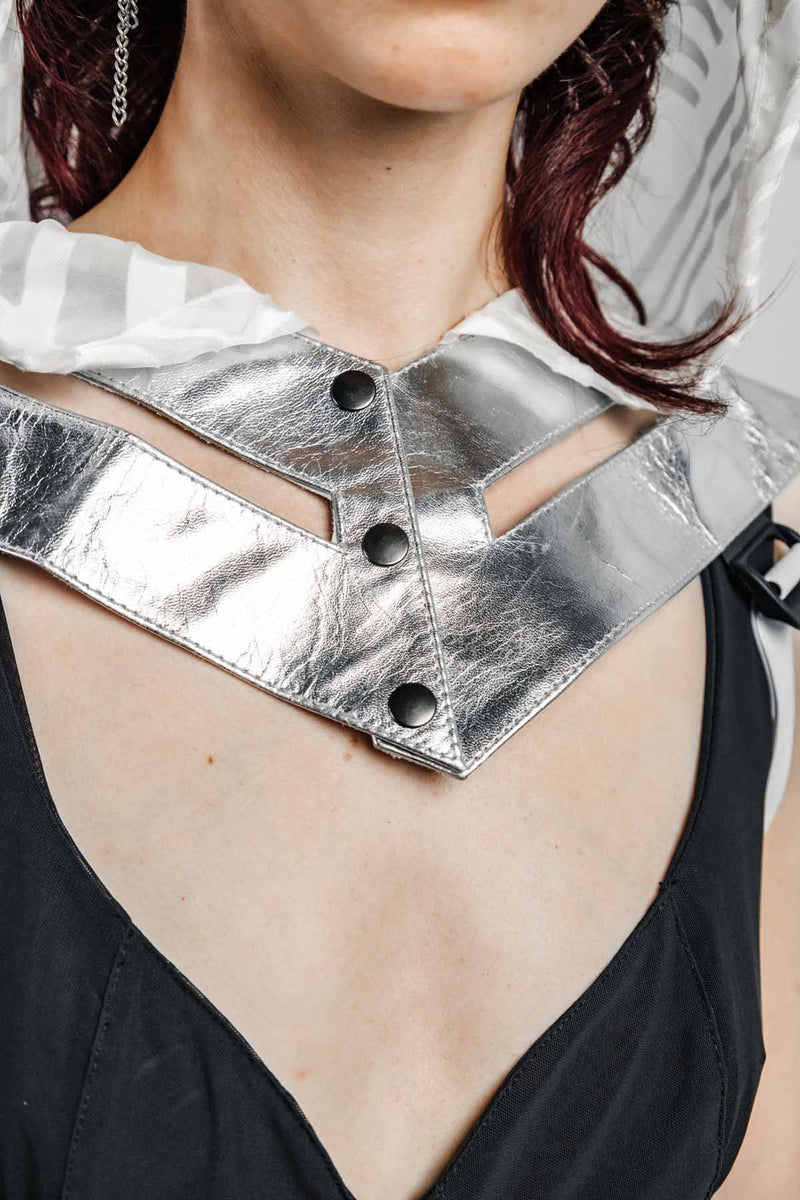 5D x Eyecon Priestess Hood - leather/silk Hood Eyecon 