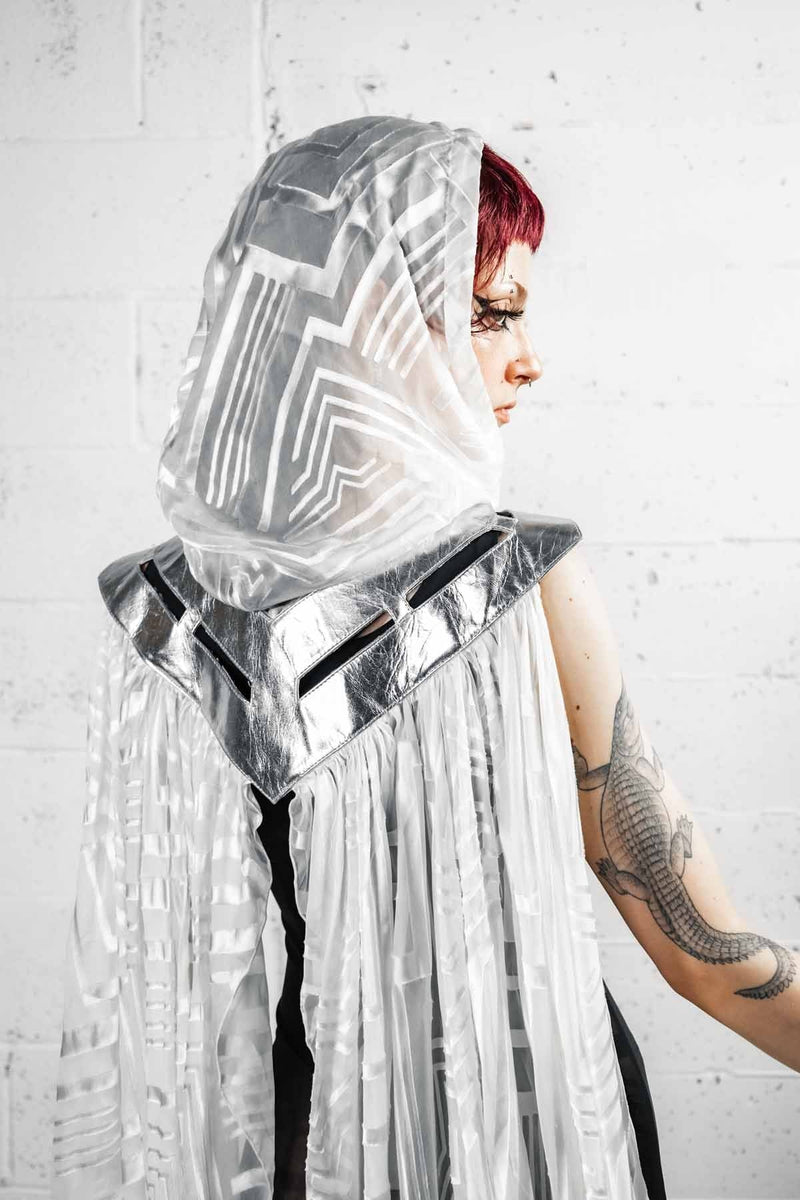 5D x Eyecon Priestess Hood - leather/silk Hood Eyecon 