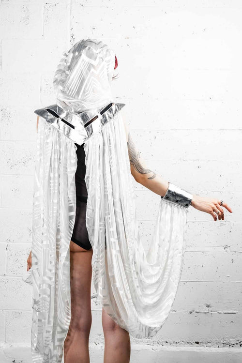 5D x Eyecon Priestess Hood - leather/silk Hood Eyecon 