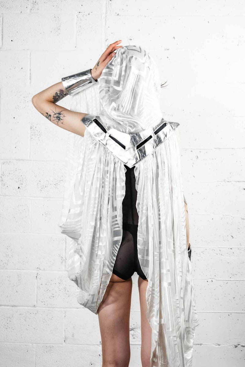 5D x Eyecon Priestess Hood - leather/silk Hood Eyecon 