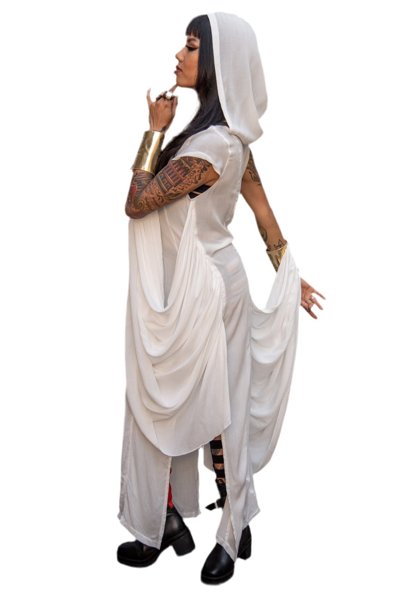 5D x Eyecon Priestess Robe - leather/rayon Dresses Eyecon 