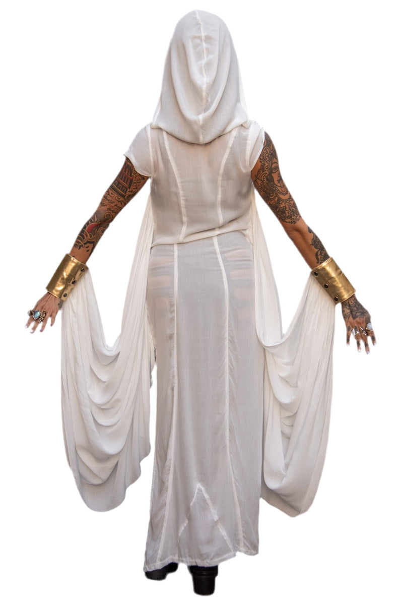 5D x Eyecon Priestess Robe - leather/rayon Dresses Eyecon 