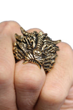 5D x Eyecon x Miss Monster Foo Dog Ring - Brass Rings 5D x Miss Monster 