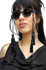 5D x Shade Braids 3 Tassel Sunglass Strings - Black Shade Braids 5D x Shade Braids 