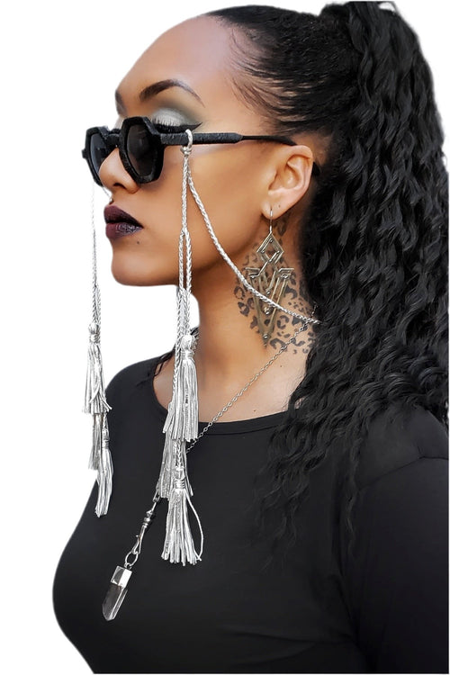 5D x Shade Braids 3 Tassel Sunglass Strings - leather Shade Braids 5D x Shade Braids 