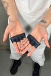 5D x Steam Trunk Leather Knuckle Gloves Gloves Steam Trunk 