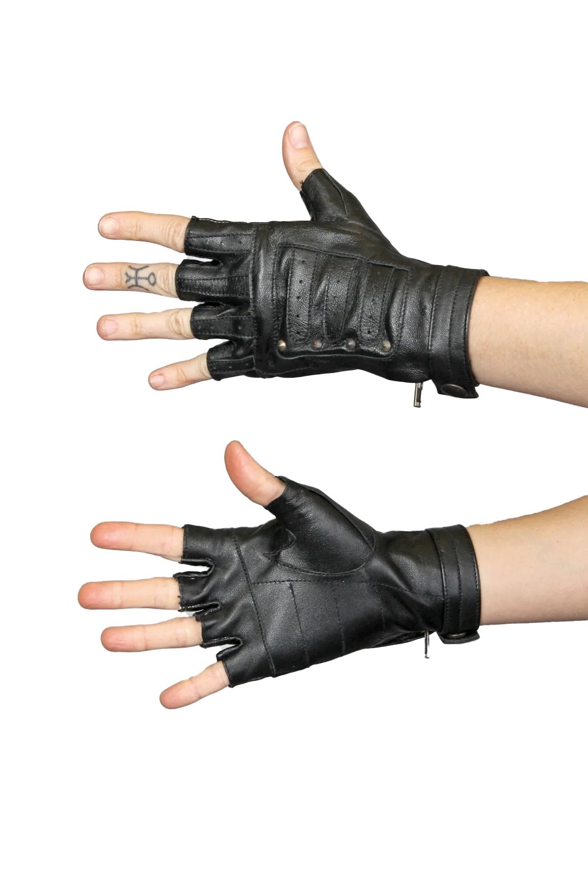 5D x Steam Trunk Revolution Gloves - Leather Black/Black Leather / Small 5D x Steam Trunk Revolution Gloves - Leather Black/Black Leather / Small