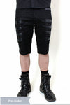 5D x Steam Trunk Revolution Shorts - cotton/leather Made to Order Steam Trunk Black/Black 28 