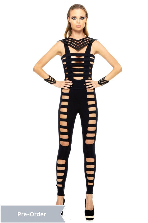 5D x Stellar Dust Cage Maxi Jumpsuit - cotton Made to Order 5D x Stellar Dust 