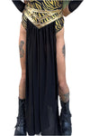 5D x Stellar Dust Chevron Cage Skirt - leather/rayon Skirts 5D x Stellar Dust 