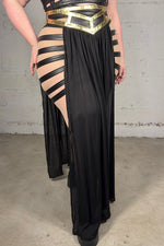 5D x Stellar Dust Chevron Cage Skirt - leather/rayon Skirts 5D x Stellar Dust 