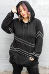 5D x Stellar Dust Chevron Oversized Hoody - bamboo Made to Order 5D x Stellar Dust 