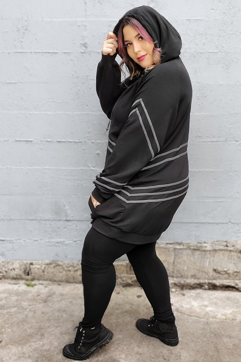 5D x Stellar Dust Chevron Oversized Hoody - bamboo Made to Order 5D x Stellar Dust 