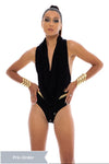 5D x Stellar Dust Cowl Halter Bodysuit Made to Order 5D x Stellar Dust 