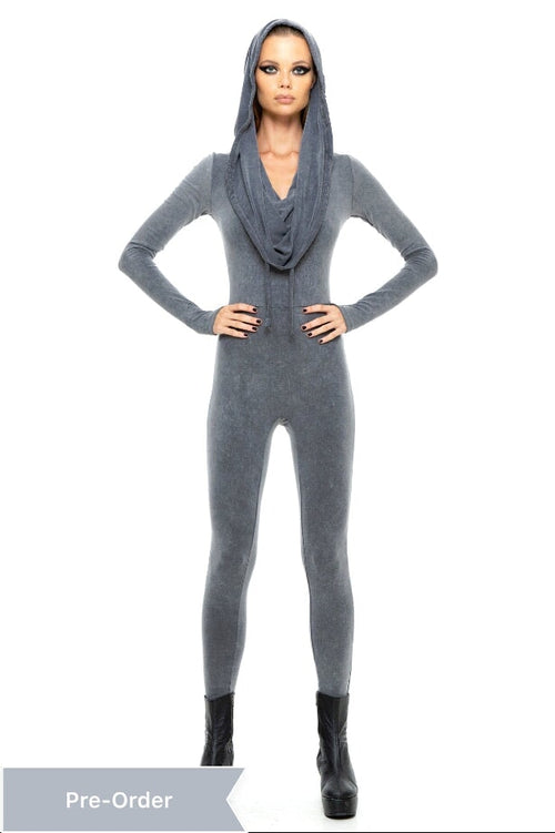 5D x Stellar Dust Cowl Hooded Jumpsuit Made to Order 5D x Stellar Dust 