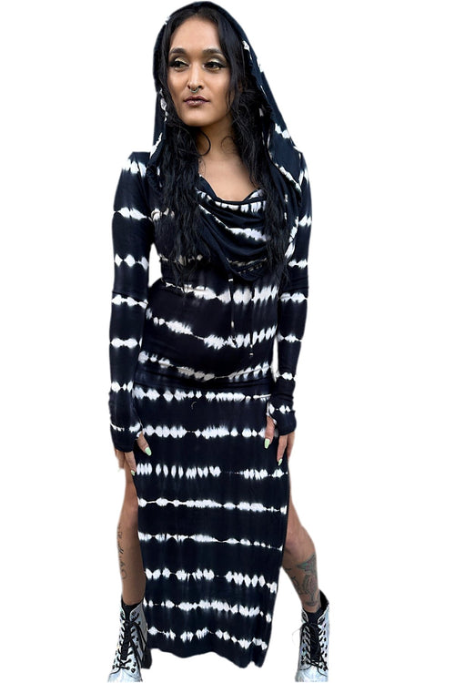 5D x Stellar Dust Cowl Hooded Maxi Dress Dresses 5D x Stellar Dust 