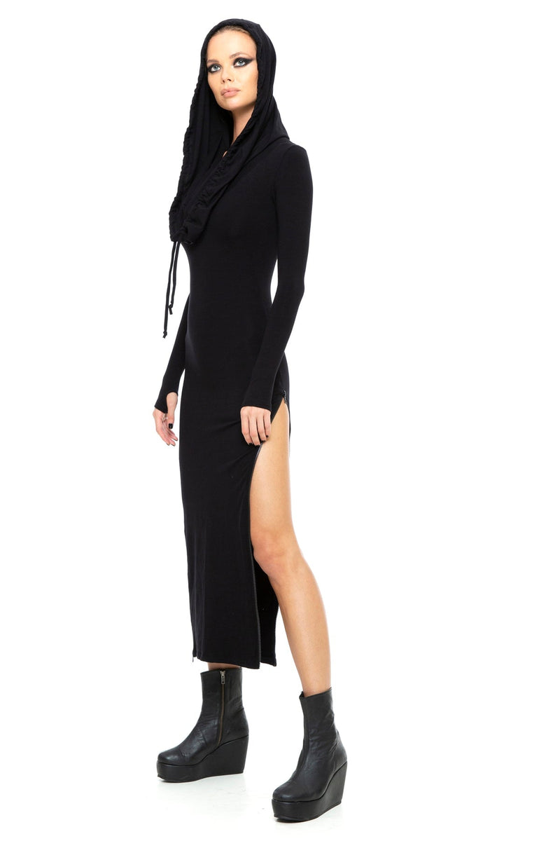 5D x Stellar Dust Cowl Hooded Maxi Dress 5D x Stellar Dust Cowl Hooded Maxi Dress