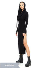 5D x Stellar Dust Cowl Hooded Maxi Dress Made to Order 5D x Stellar Dust 