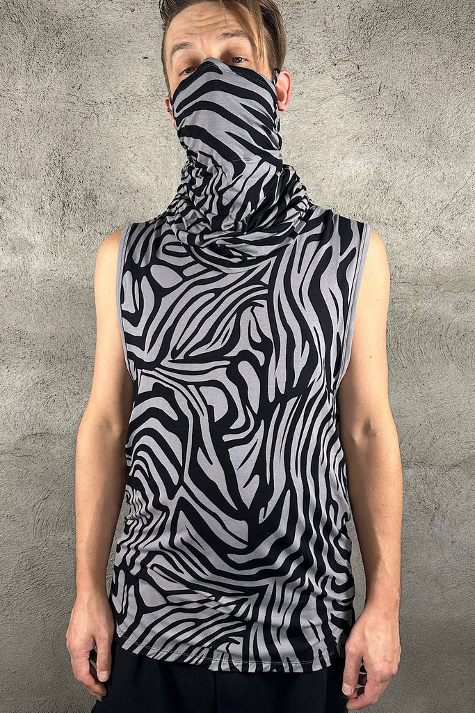 5D x Stellar Dust Cowl Tank - zebra Dresses 5D x Stellar Dust 