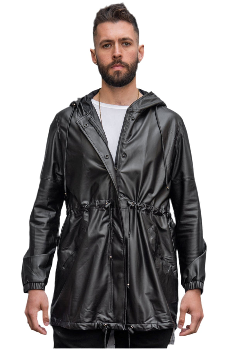 5D x Stellar Dust Dark Matter Parka - faux leather Jackets-Mens 5D x Stellar Dust 