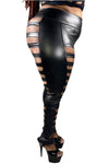 5D x Stellar Dust Deluxe Cage Leggings - faux leather Leggings 5D x Stellar Dust 