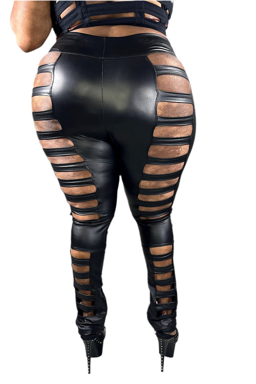 5D x Stellar Dust Deluxe Cage Leggings - faux leather Leggings 5D x Stellar Dust 