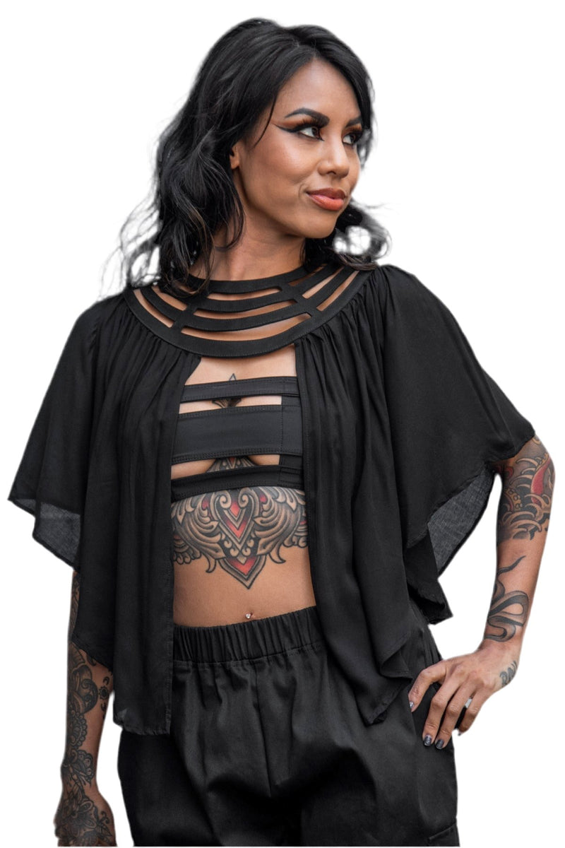 5D x Stellar Dust Desert Cape - rayon Tops-Womens 5D x Stellar Dust 