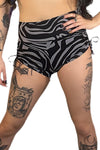 5D x Stellar Dust Helia Shorts - zebra Shorts-Womens 5D x Stellar Dust 