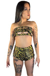 5D x Stellar Dust Helia Shorts - zebra Shorts-Womens 5D x Stellar Dust 