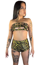 5D x Stellar Dust Helia Shorts - zebra Shorts-Womens 5D x Stellar Dust 