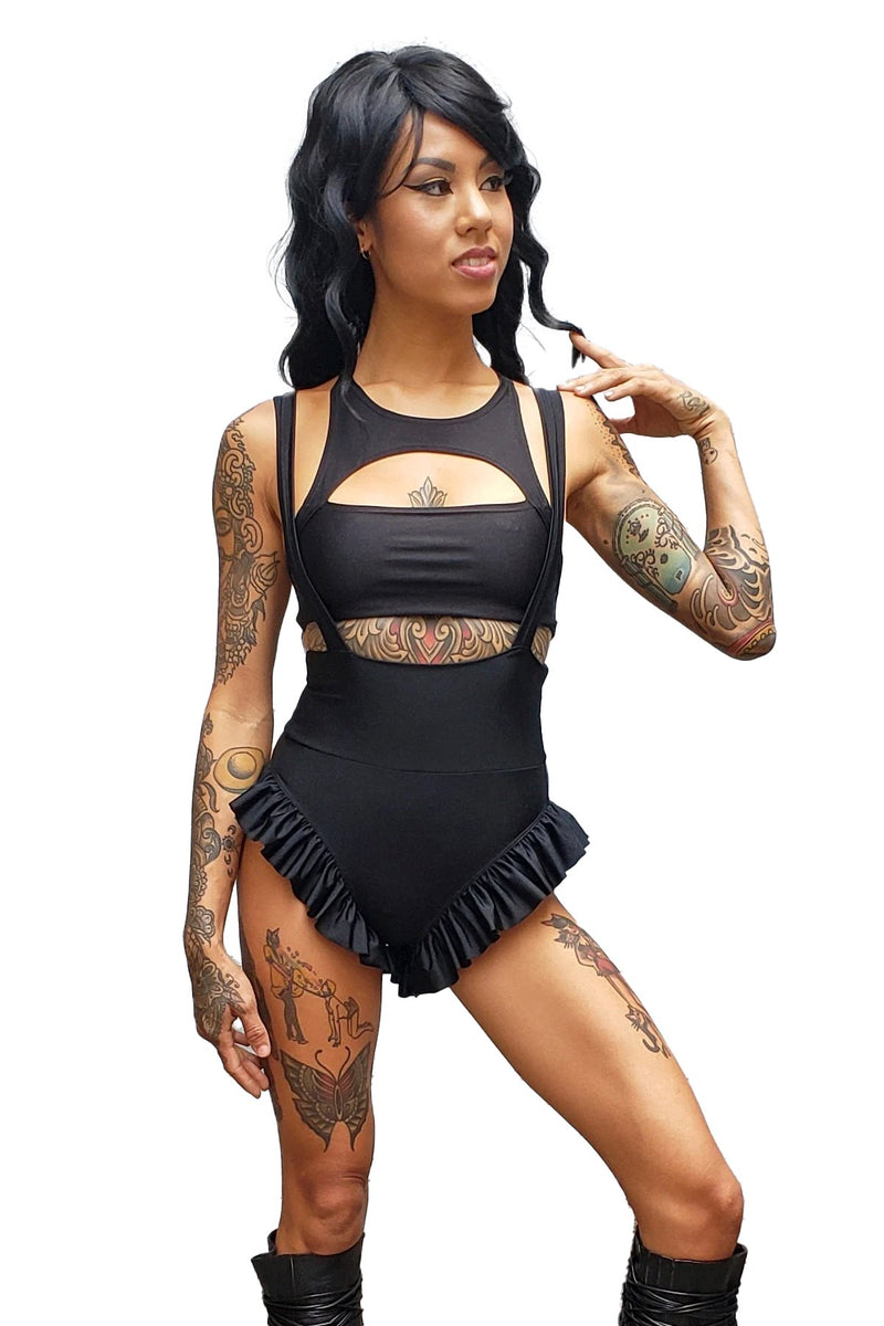 5D x Threadriot Ruffle Swim Romper - nylon Swim 5D x Threadriot 