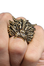 5D x Eyecon x Miss Monster Foo Dog Ring - Brass