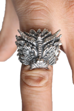 5D x Eyecon x Miss Monster Foo Dog Ring - Silver