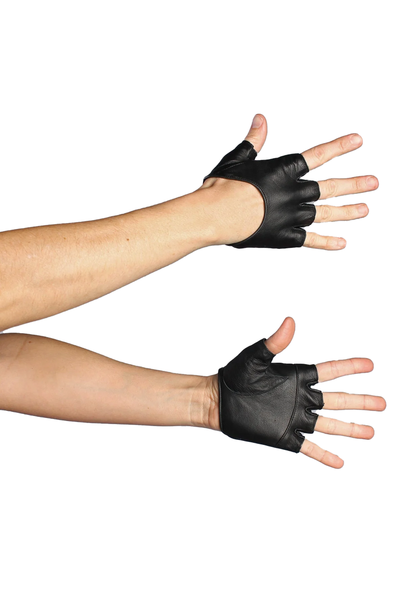 5D x Steam Trunk Half Gloves - leather