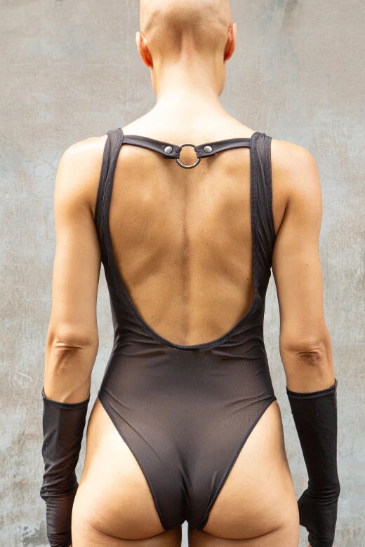 Cyberesque Ara Bodysuit - Mesh FIVE AND DIAMOND 