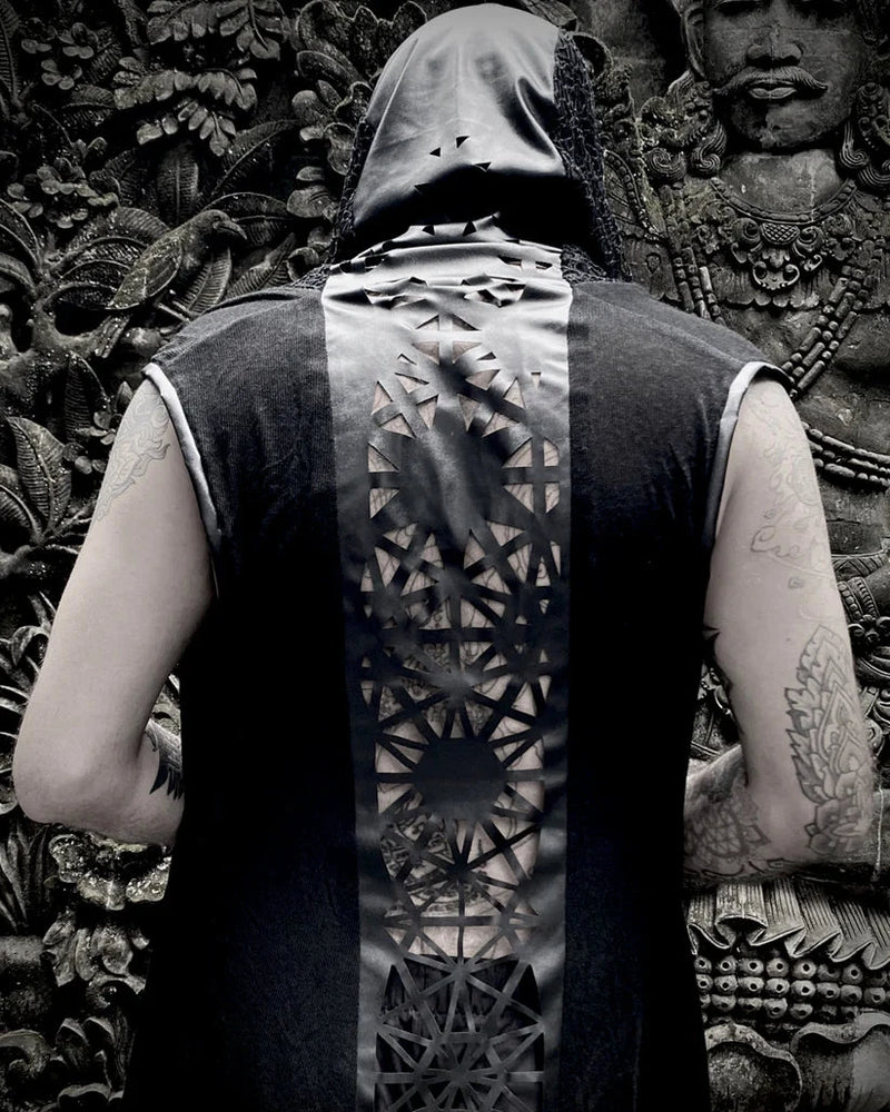 Cyberesque Bloodmoon Hoodie - laser cut back Hoodies - Womens Cyberesque 