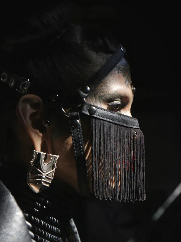 Cyberesque Harem Head Harness - fringe Hats Cyberesque 
