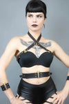 Cyberesque Opus Harness - faux leather Collars Cyberesque 