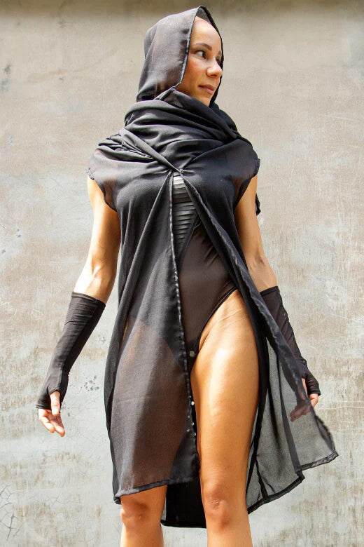 Cyberesque Phoenix Tunic Hoodies - Womens FIVE AND DIAMOND 