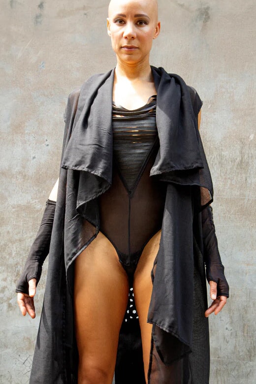 Cyberesque Phoenix Tunic Hoodies - Womens FIVE AND DIAMOND 