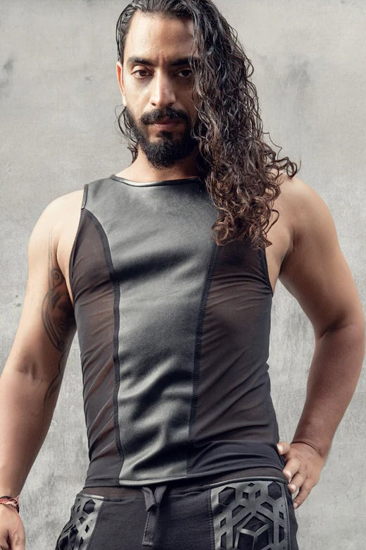 Cyberesque Square Shirt - Mesh FIVE AND DIAMOND 