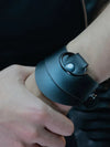 Cyberesque Wave Arm Cuff - faux leather Cuffs Cyberesque 