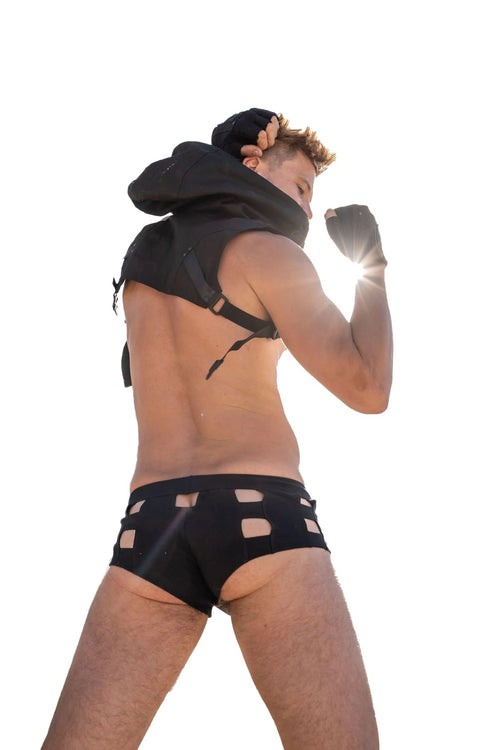 Five and Damond Mens Cage Hot Pants Shorts-Mens FIVE AND DIAMOND 