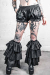 Five and Diamond Bloomer Hot Pants - leather/mesh Shorts-Womens FIVE AND DIAMOND 