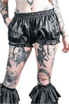 Five and Diamond Bloomer Hot Pants - leather/mesh Shorts-Womens FIVE AND DIAMOND 
