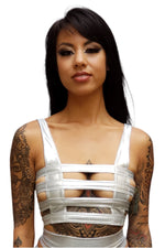 Five and Diamond Cage Bra - silver foil Cage FIVE AND DIAMOND 